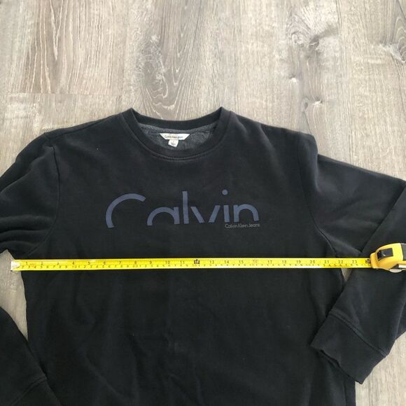 Calvin Klein Jeans Mens Black Pullover Crewneck Long Sleeve Sweatshirt Sz Large - Picture 9 of 10